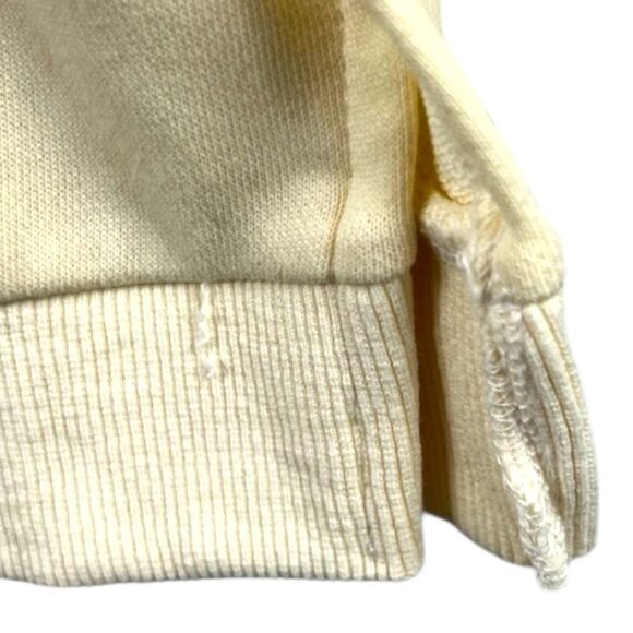 POL Beige Open Back Cross Strap Balloon Sleeve Sweatshirt Large NEW - Picture 12 of 12